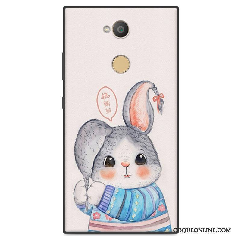 Sony Xperia L2 Dessin Animé Tout Compris Fluide Doux Délavé En Daim Coque De Téléphone Incassable Étui