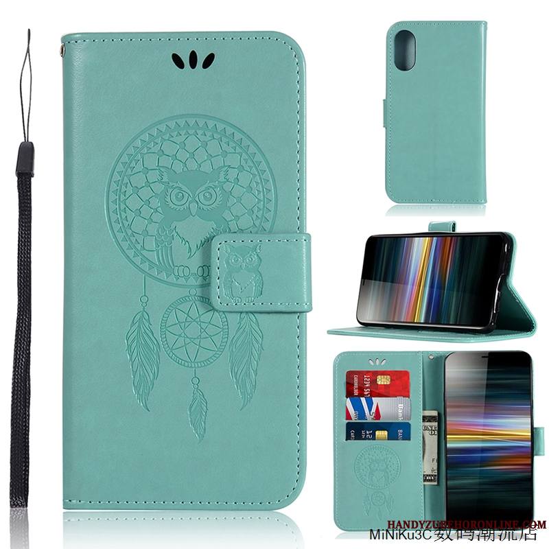 Sony Xperia L3 Coque Charmant Incassable Housse Étui Vent Bleu Protection