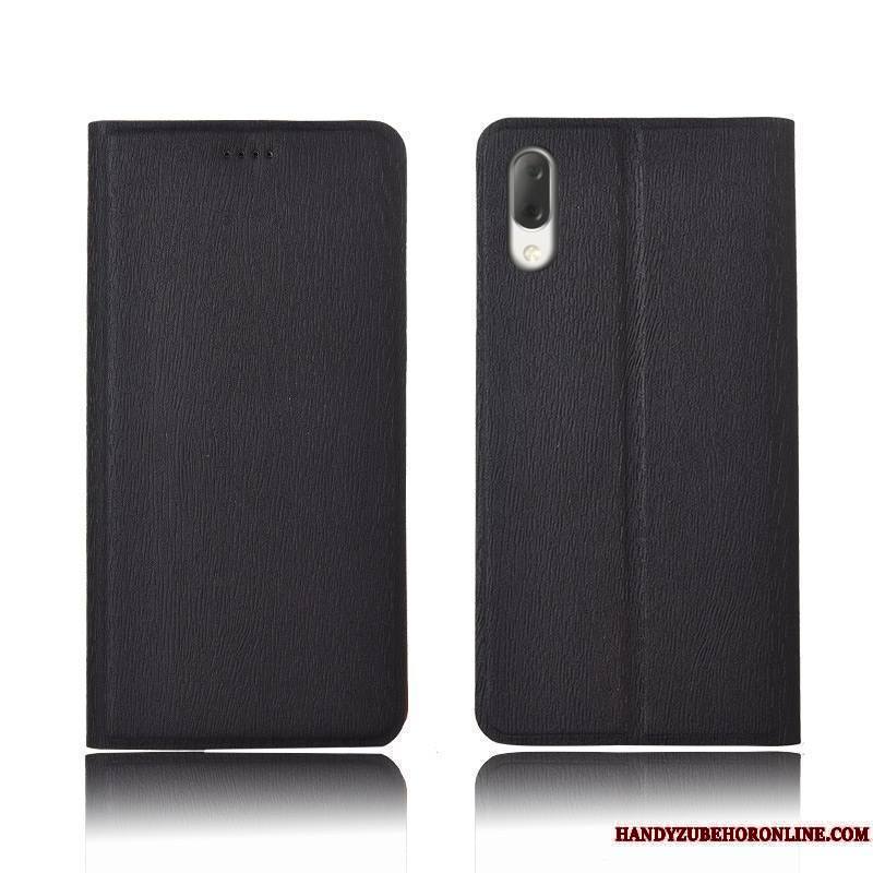 Sony Xperia L3 Coque Étui En Cuir Modèle Fleurie Protection Incassable Clamshell Délavé En Daim Nouveau