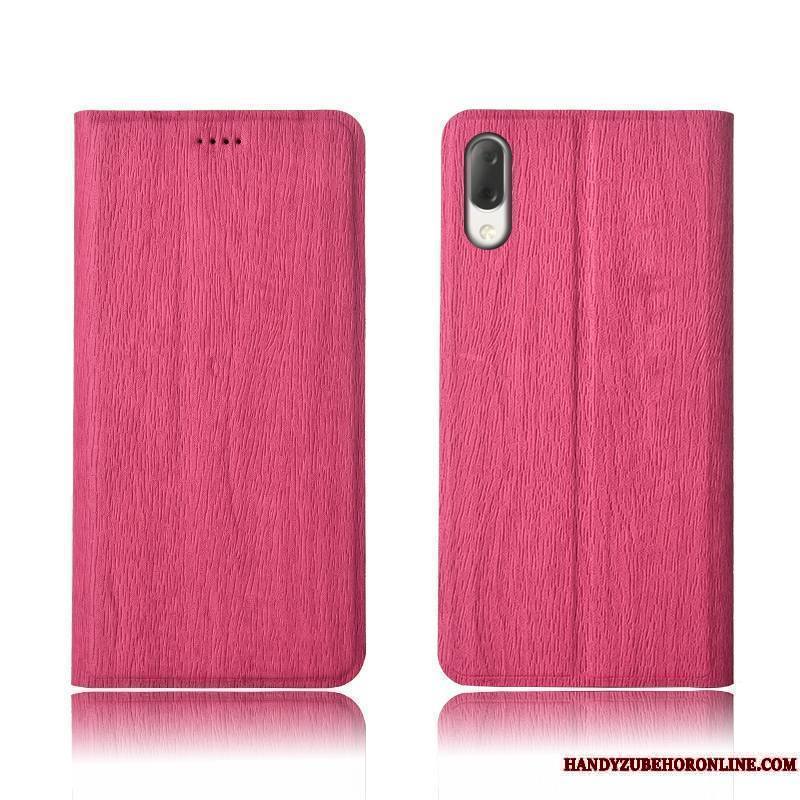 Sony Xperia L3 Coque Étui En Cuir Modèle Fleurie Protection Incassable Clamshell Délavé En Daim Nouveau