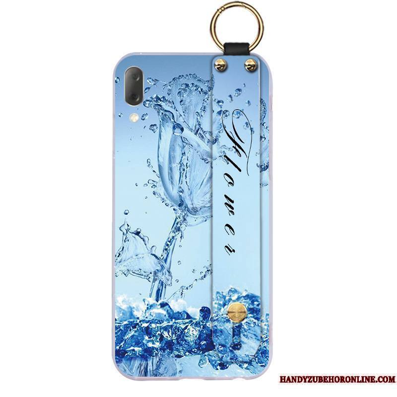 Sony Xperia L3 Dessin Animé Frais Simple Coque De Téléphone Tout Compris Bleu Silicone