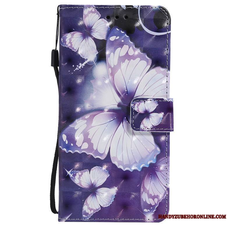 Sony Xperia L3 Fluide Doux Housse Protection Incassable Étui En Cuir Coque De Téléphone Violet