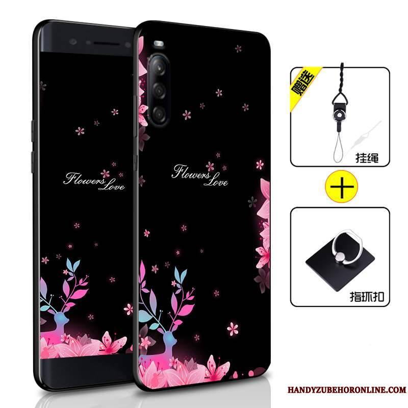 Sony Xperia L4 Tendance Protection Étui Coque De Téléphone Fluide Doux Incassable Noir