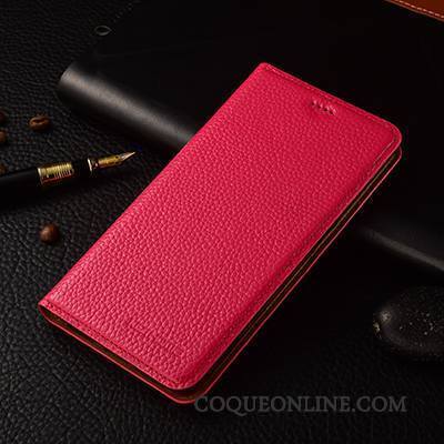 Sony Xperia M5 Dual Incassable Étui Cuir Véritable Étui En Cuir Business Rose Coque De Téléphone