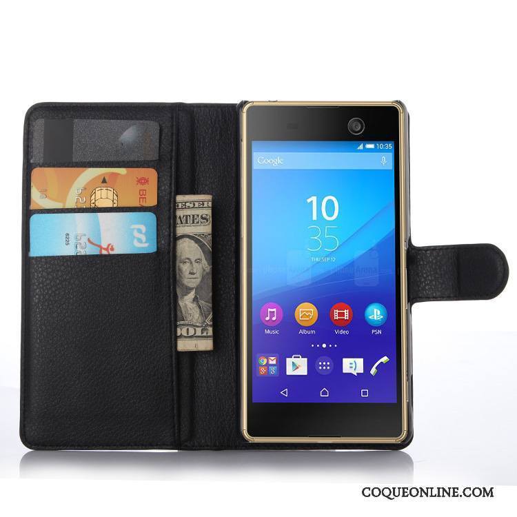 Sony Xperia M5 Dual Téléphone Portable Coque De Téléphone Bleu Étui Protection Étui En Cuir