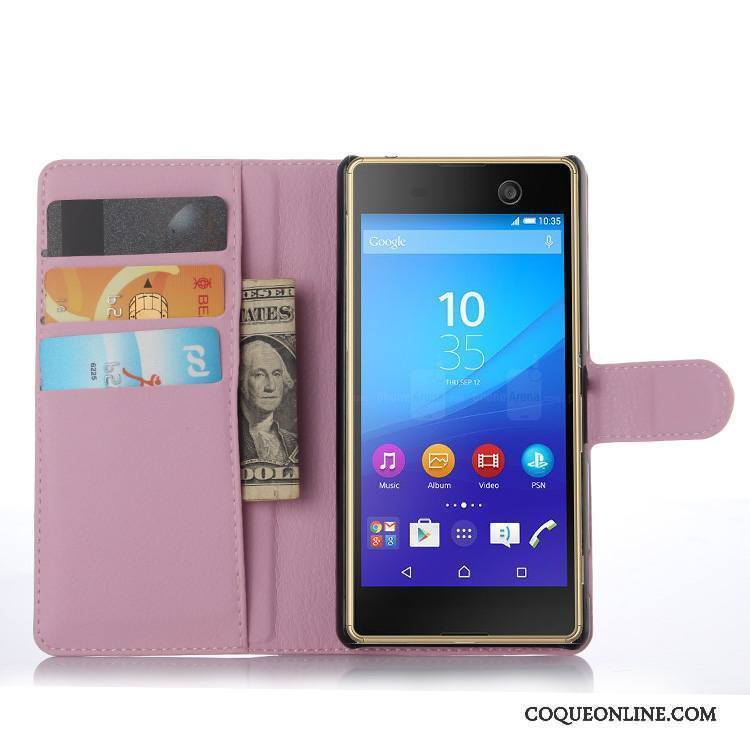 Sony Xperia M5 Dual Téléphone Portable Coque De Téléphone Bleu Étui Protection Étui En Cuir