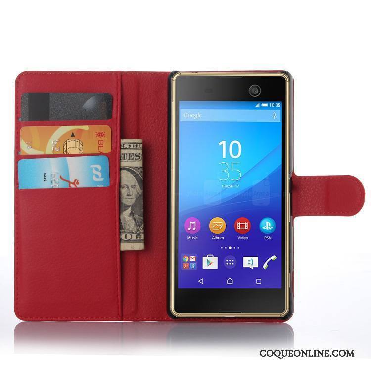 Sony Xperia M5 Dual Téléphone Portable Coque De Téléphone Bleu Étui Protection Étui En Cuir