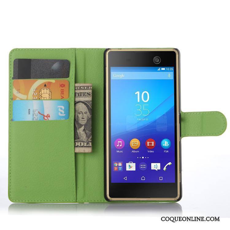 Sony Xperia M5 Dual Téléphone Portable Coque De Téléphone Bleu Étui Protection Étui En Cuir