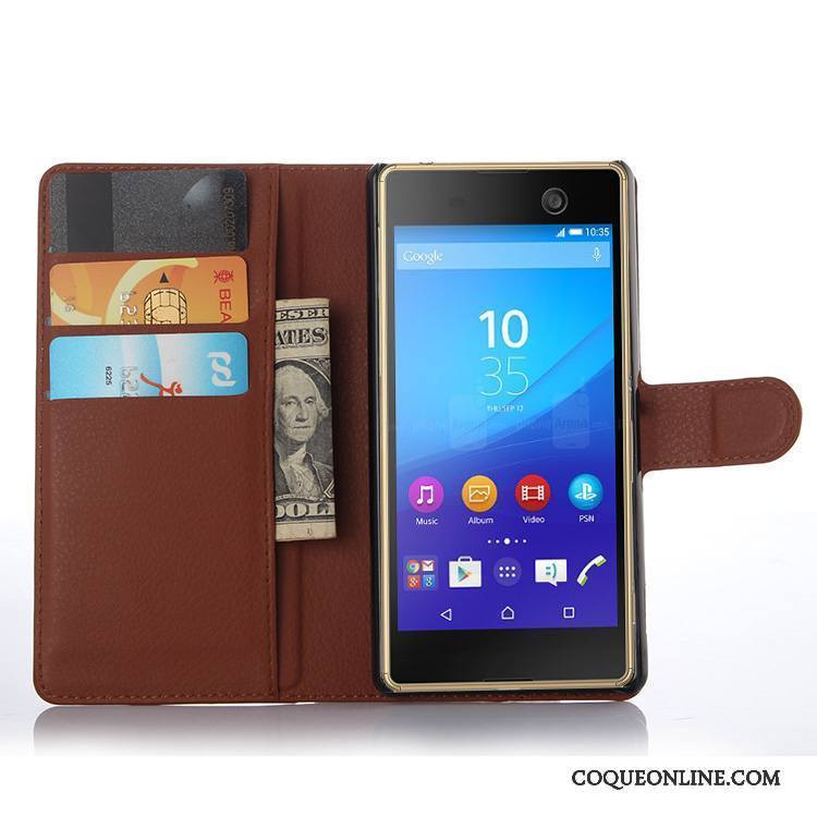 Sony Xperia M5 Dual Téléphone Portable Coque De Téléphone Bleu Étui Protection Étui En Cuir