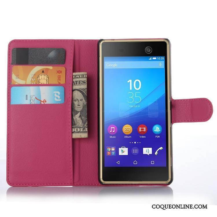 Sony Xperia M5 Dual Téléphone Portable Coque De Téléphone Bleu Étui Protection Étui En Cuir