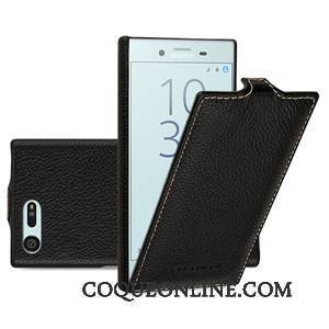 Sony Xperia X Compact Coque De Téléphone Housse Étui Vert Protection Étui En Cuir Cuir Véritable