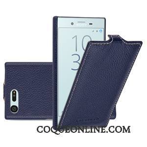 Sony Xperia X Compact Coque De Téléphone Housse Étui Vert Protection Étui En Cuir Cuir Véritable