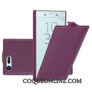 Sony Xperia X Compact Coque De Téléphone Housse Étui Vert Protection Étui En Cuir Cuir Véritable