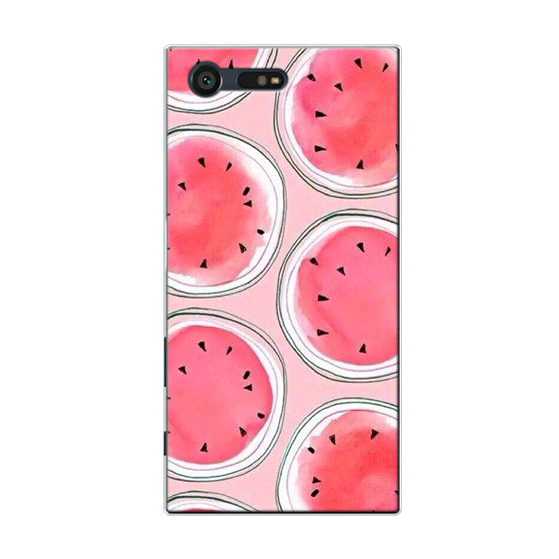 Sony Xperia X Compact Coque Tout Compris Petit Frais Silicone Bleu Fruit Pastèque