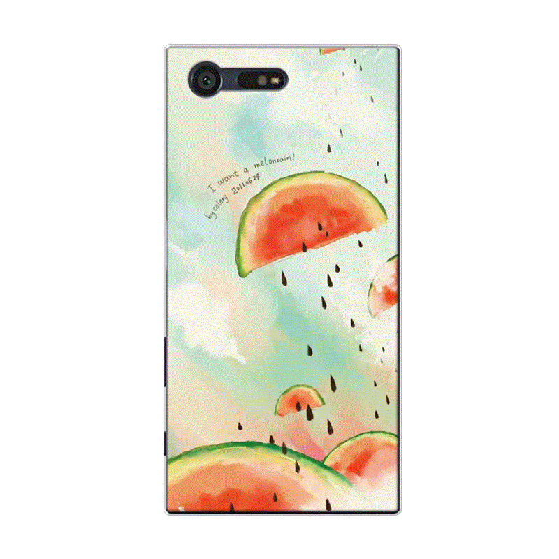 Sony Xperia X Compact Coque Tout Compris Petit Frais Silicone Bleu Fruit Pastèque