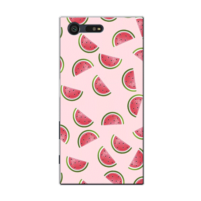 Sony Xperia X Compact Coque Tout Compris Petit Frais Silicone Bleu Fruit Pastèque