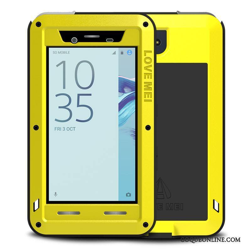 Sony Xperia X Compact Coque Trois Défenses Métal Tout Compris Téléphone Portable Argent Border Protection