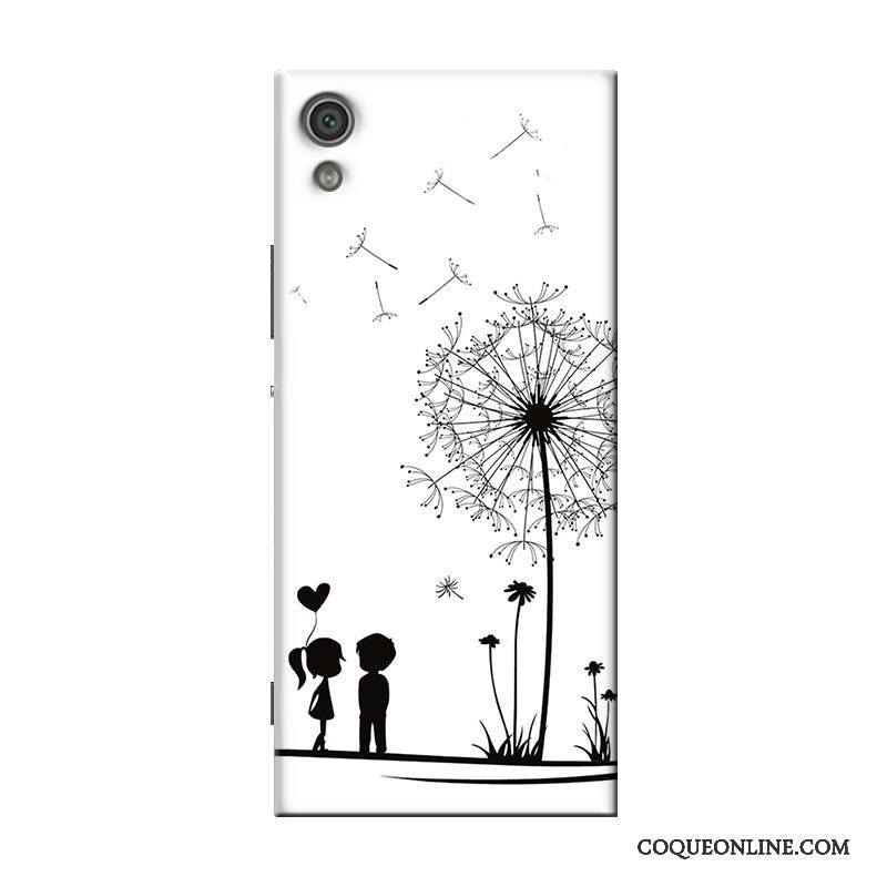 Sony Xperia X Coque Silicone Téléphone Portable Fluide Doux Dessin Animé Blanc Support Transparent