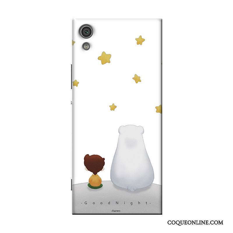 Sony Xperia X Coque Silicone Téléphone Portable Fluide Doux Dessin Animé Blanc Support Transparent