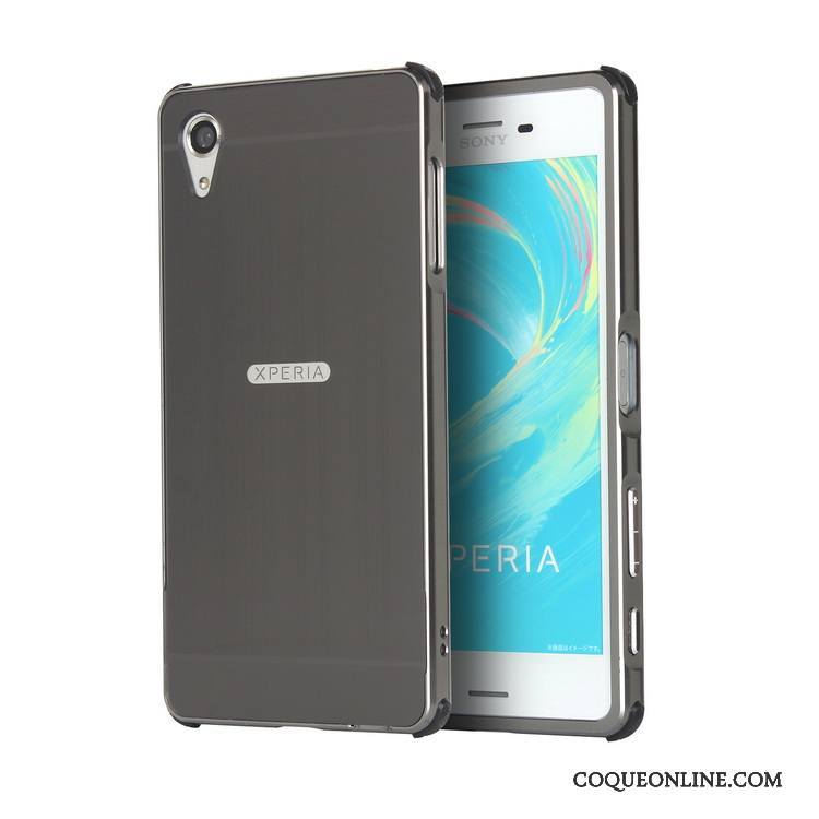 Sony Xperia Xa Coque Incassable Métal Miroir Rose Étui Border Protection