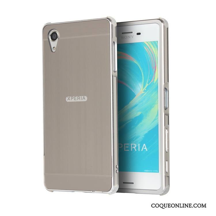 Sony Xperia Xa Coque Incassable Métal Miroir Rose Étui Border Protection