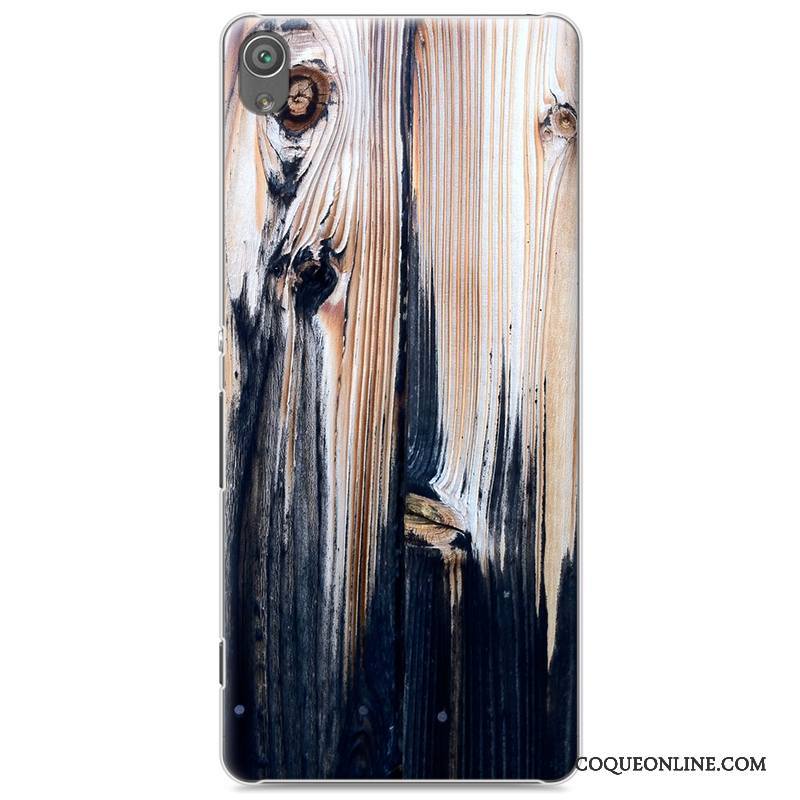 Sony Xperia Xa Coque Personnalité Difficile Bleu Marin Étui Peinture Grain De Bois Créatif