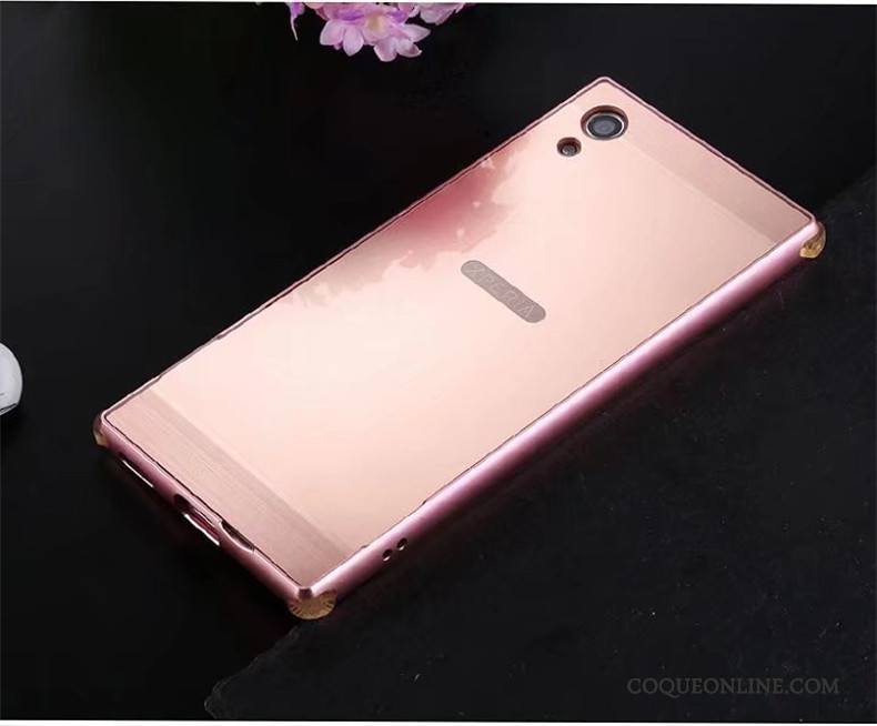 Sony Xperia Xa Protection Couvercle Arrière Border Étui Coque De Téléphone Or Rose Métal