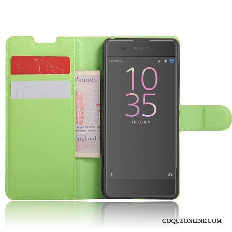 Sony Xperia Xa Téléphone Portable Étui Étui En Cuir Coque De Téléphone Carte Rouge Protection