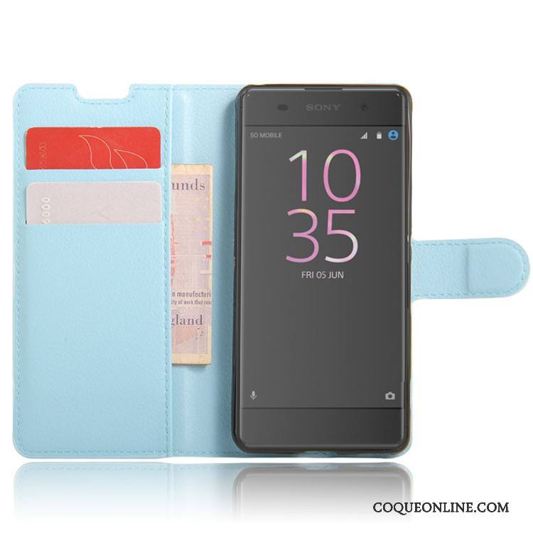 Sony Xperia Xa Téléphone Portable Étui Étui En Cuir Coque De Téléphone Carte Rouge Protection