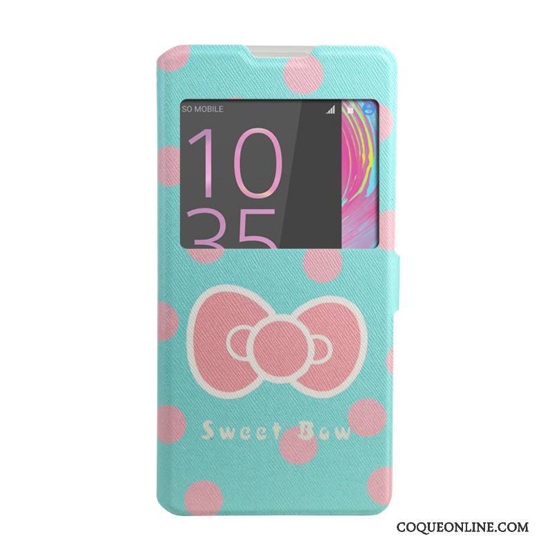 Sony Xperia Xa Ultra Coque Peinture Étui En Cuir Rose Téléphone Portable Windows Housse