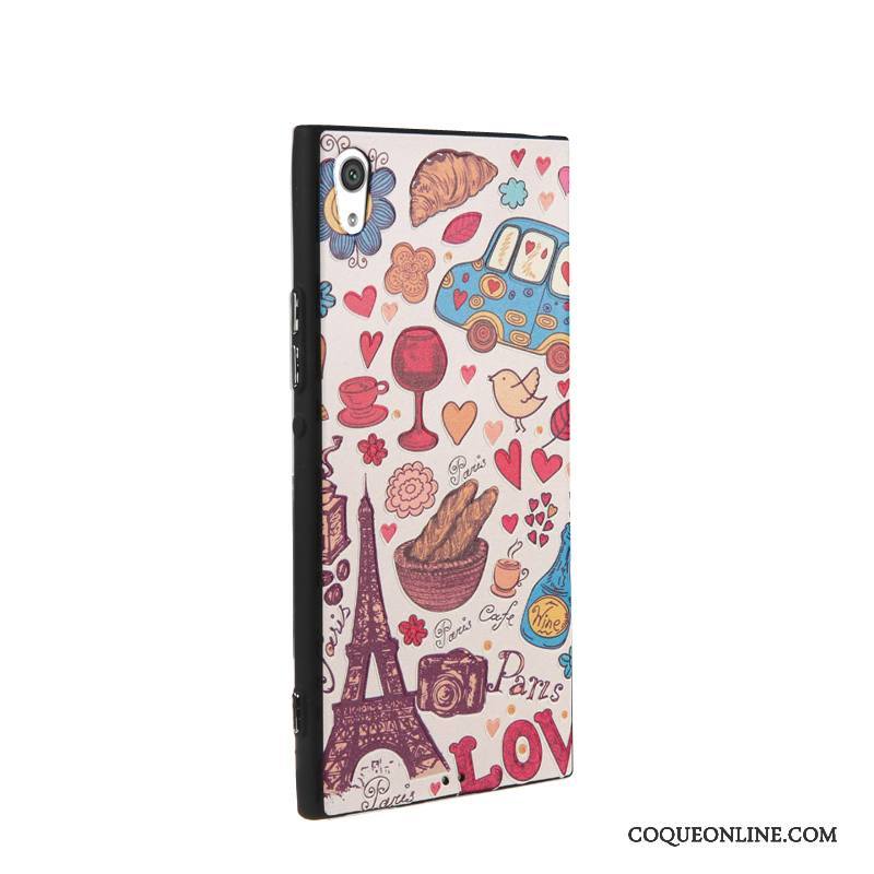 Sony Xperia Xa1 Coque Silicone Bleu Clair Dessin Animé Étui Tendance Tout Compris Protection