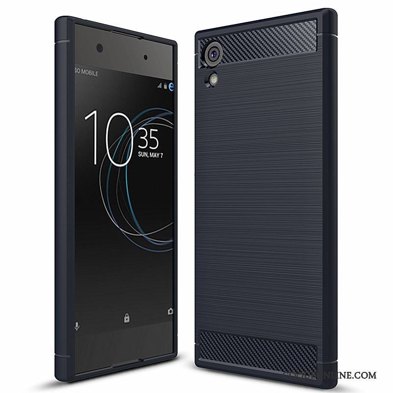 Sony Xperia Xa1 Coque Tout Compris Fibre Fluide Doux Silicone Étui Gris Téléphone Portable