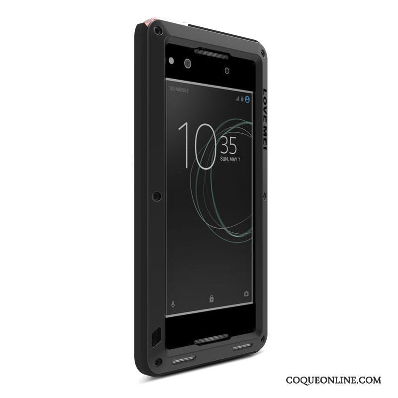 Sony Xperia Xa1 Incassable Métal Bleu Protection Coque De Téléphone Étui Trois Défenses