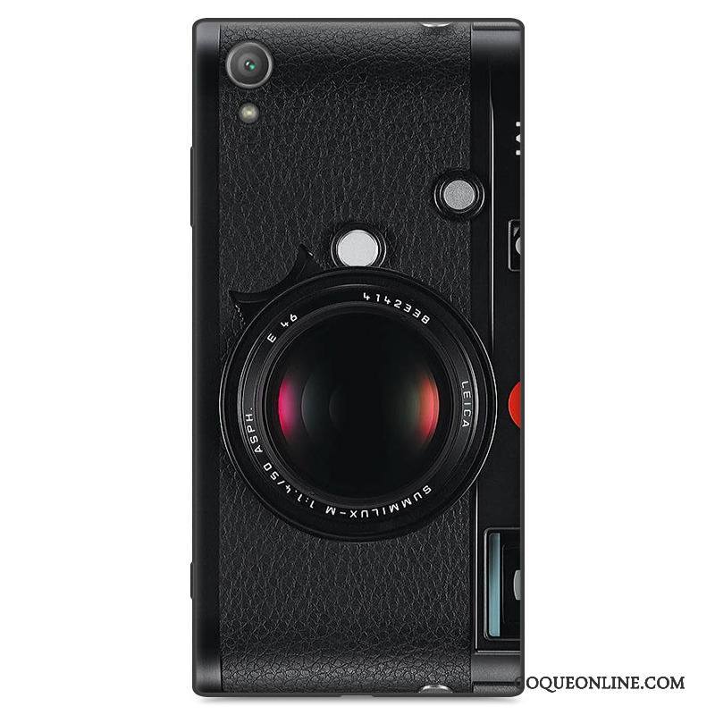 Sony Xperia Xa1 Plus Coque Incassable Protection Noir Étui Tout Compris Créatif Jaune