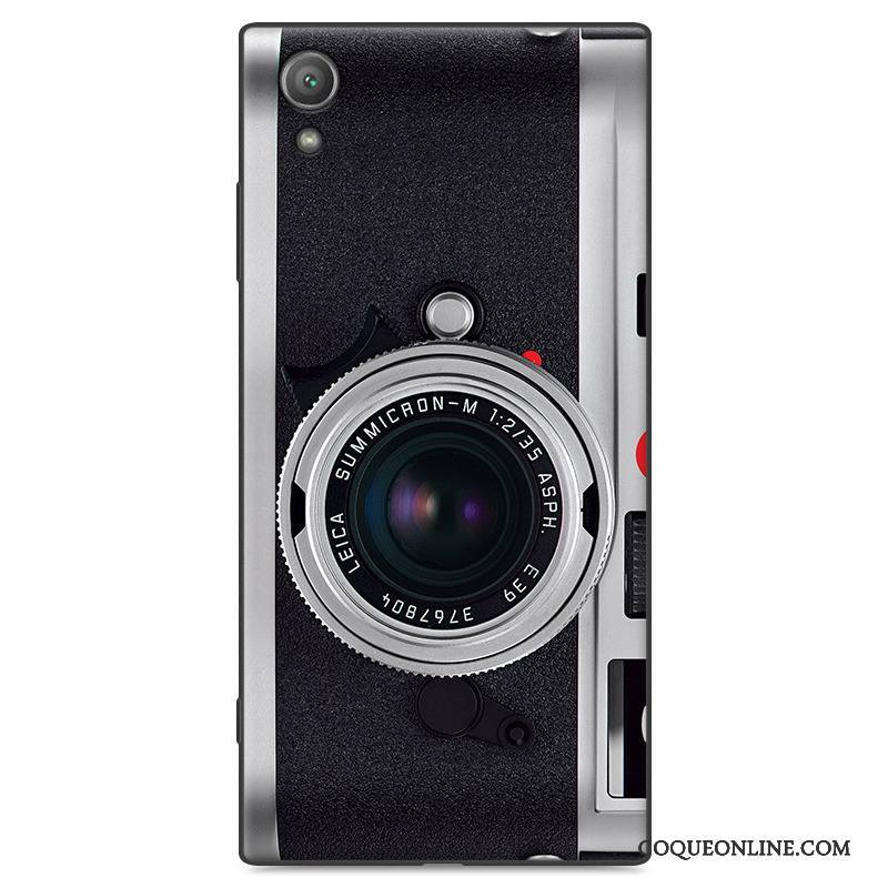 Sony Xperia Xa1 Plus Coque Incassable Protection Noir Étui Tout Compris Créatif Jaune