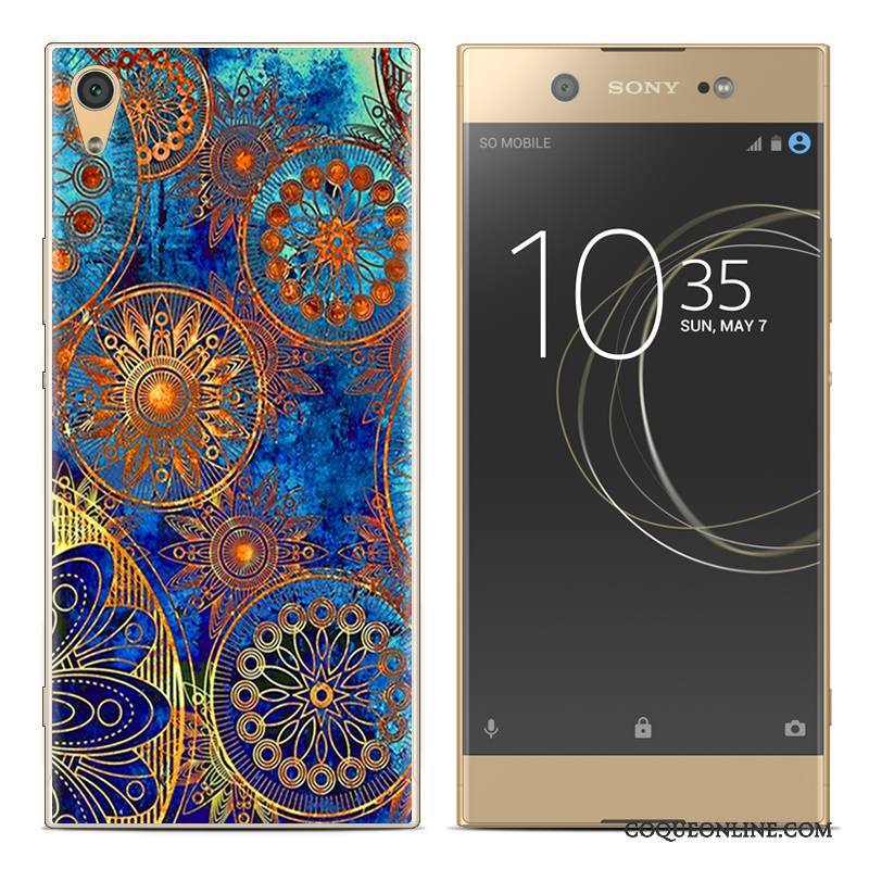 Sony Xperia Xa1 Plus Coque Étui De Téléphone Rouge Peinture Téléphone Portable Fluide Doux