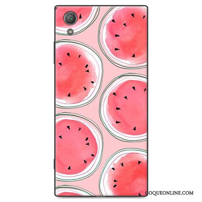 Sony Xperia Xa1 Plus Dessin Animé Étui Protection Rouge Silicone Coque De Téléphone Fluide Doux