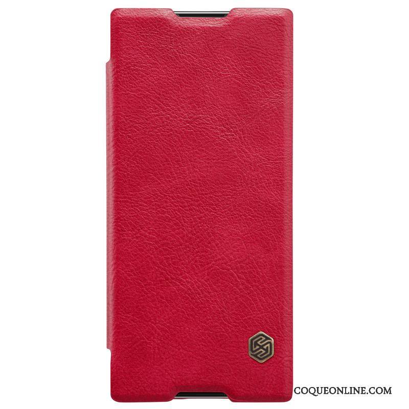 Sony Xperia Xa1 Plus Étui Rouge Incassable Coque De Téléphone Housse Protection Or