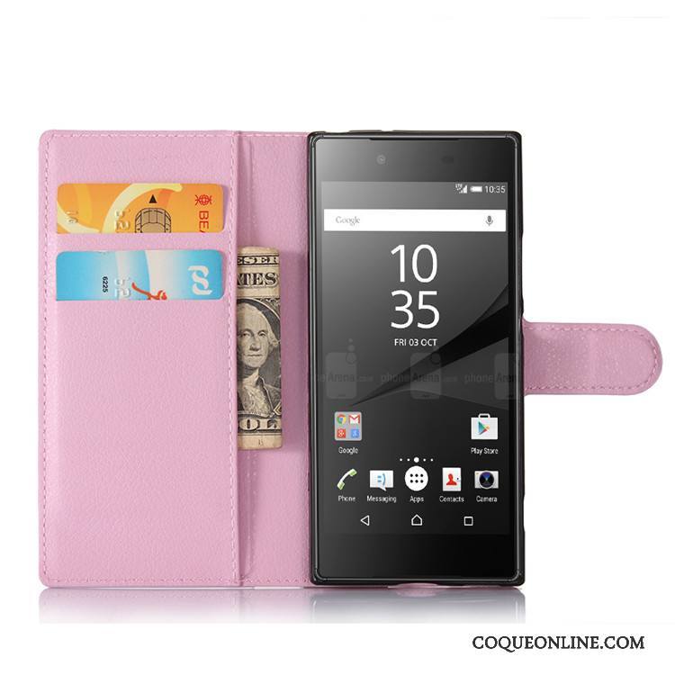 Sony Xperia Xa1 Protection Foncé Portefeuille Étui En Cuir Coque Housse Violet