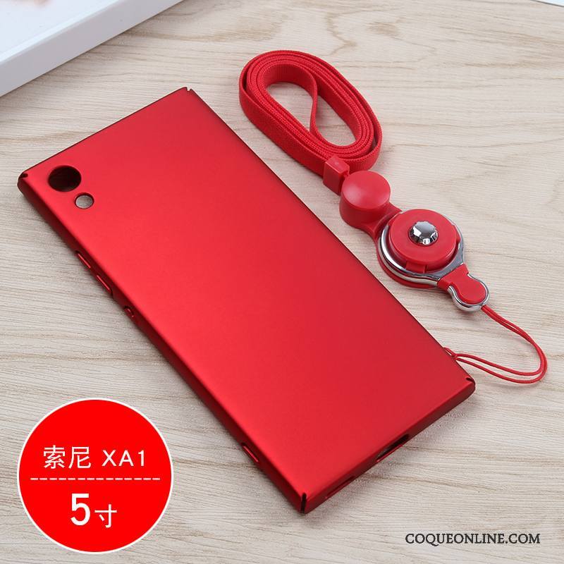 Sony Xperia Xa1 Rouge Étui Coque De Téléphone Protection Ornements Suspendus