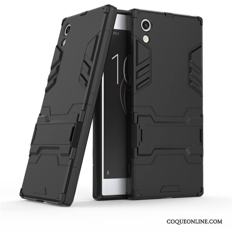 Sony Xperia Xa1 Support Protection Téléphone Portable Coque De Téléphone Incassable Étui Argent
