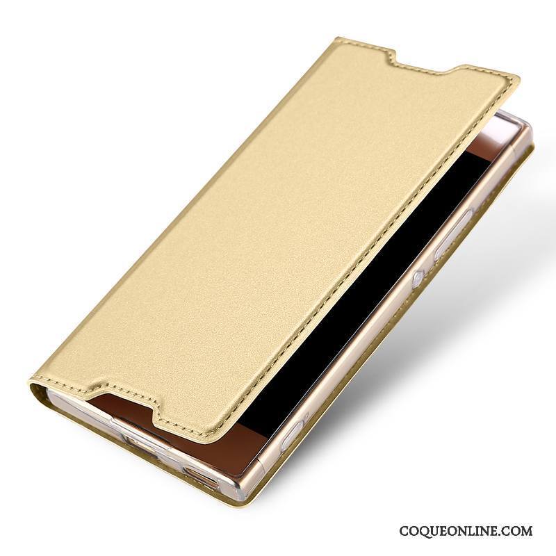 Sony Xperia Xa1 Ultra Coque Business Téléphone Portable Étui En Cuir Housse Protection Noir Carte