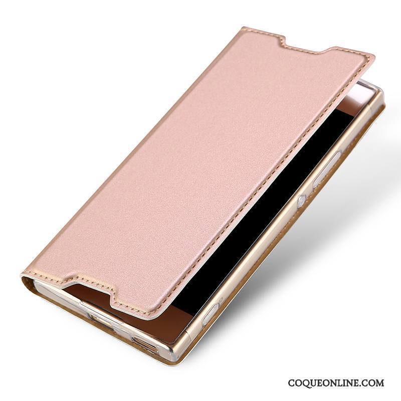 Sony Xperia Xa1 Ultra Coque Business Téléphone Portable Étui En Cuir Housse Protection Noir Carte