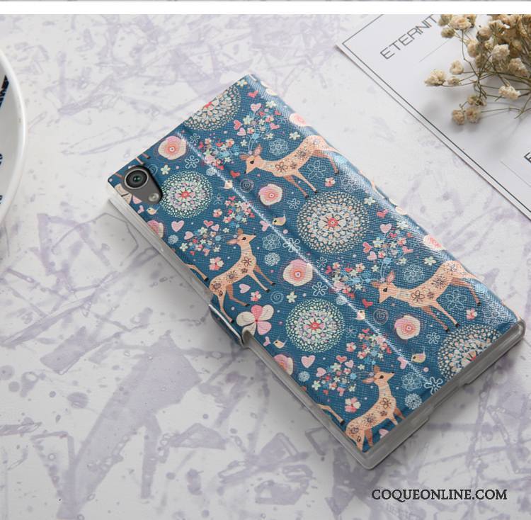 Sony Xperia Xa1 Ultra Étui En Cuir Housse Dessin Animé Coque De Téléphone Protection Rose