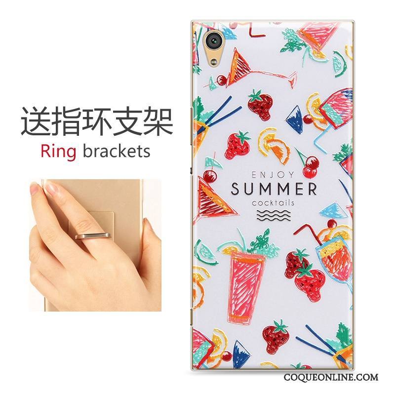 Sony Xperia Xa1 Étui Tendance Multicolore Dessin Animé Peinture Coque Protection