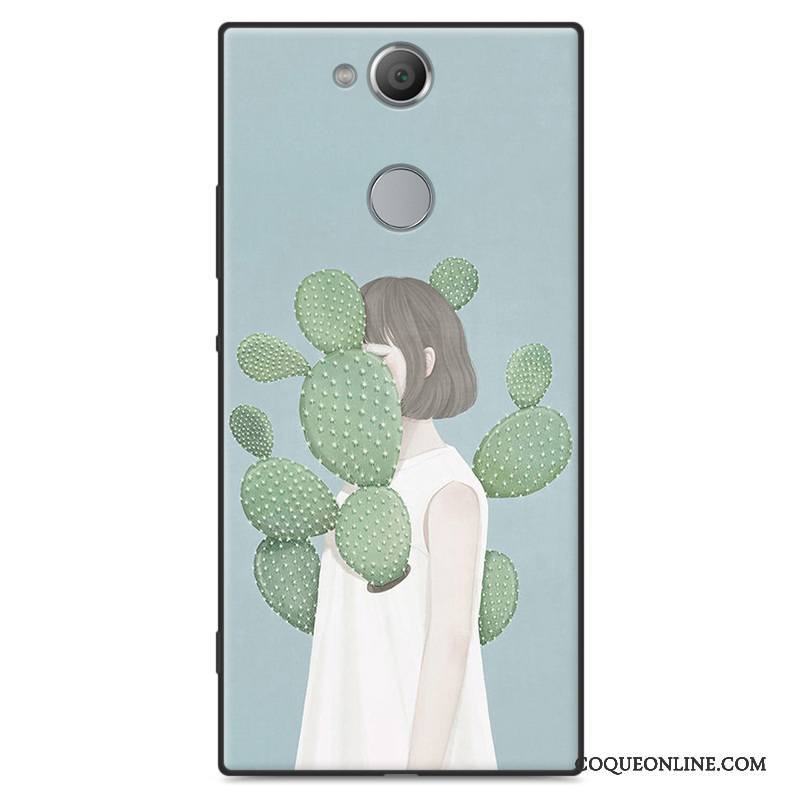 Sony Xperia Xa2 Coque De Téléphone Art Étui Délavé En Daim Protection Vert