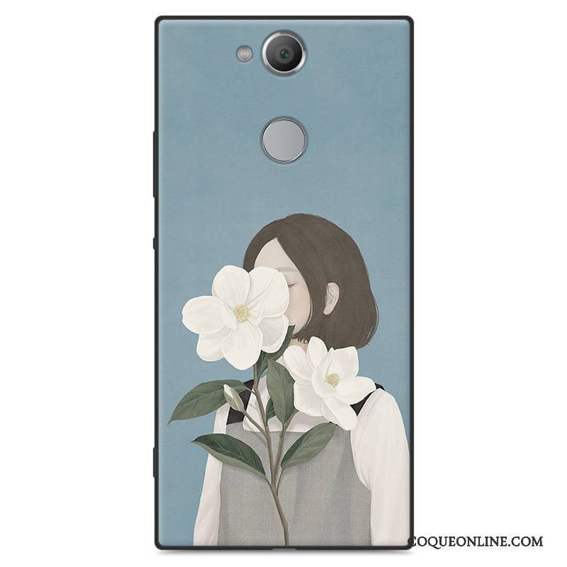 Sony Xperia Xa2 Coque De Téléphone Art Étui Délavé En Daim Protection Vert