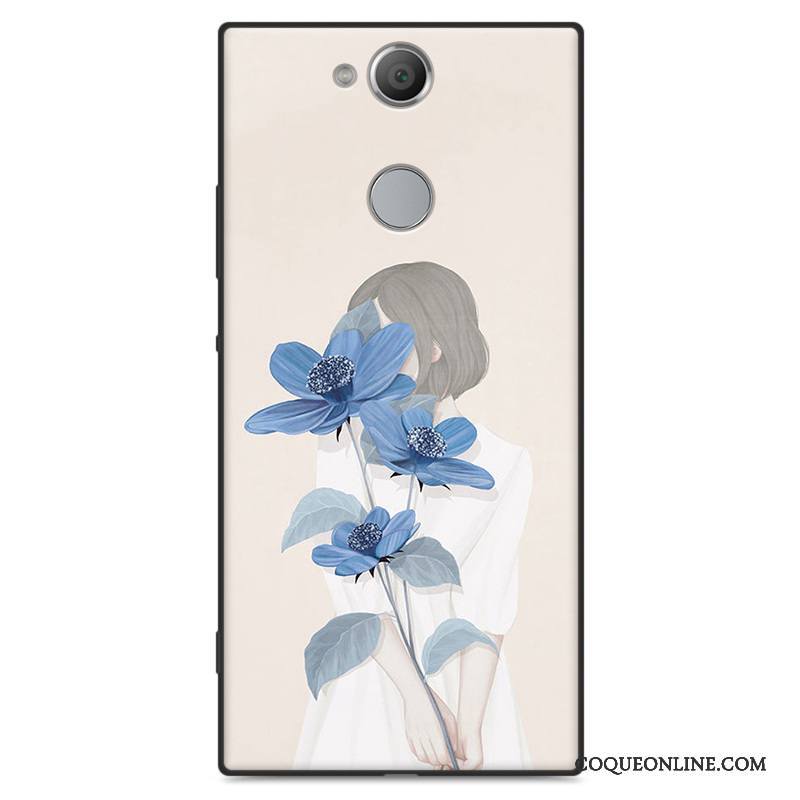 Sony Xperia Xa2 Coque De Téléphone Art Étui Délavé En Daim Protection Vert