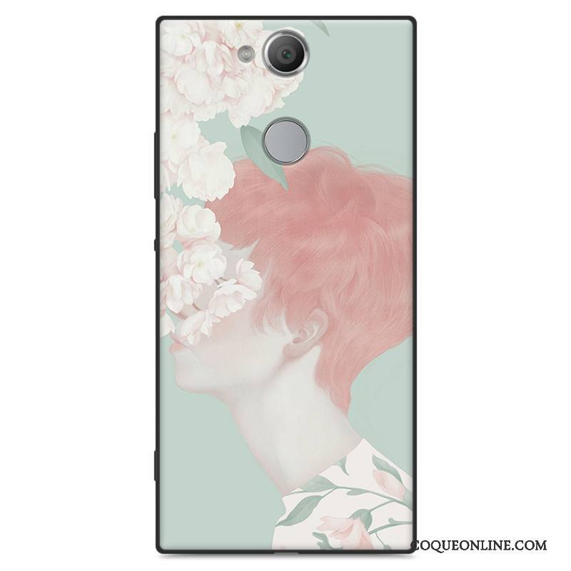 Sony Xperia Xa2 Coque De Téléphone Art Étui Délavé En Daim Protection Vert