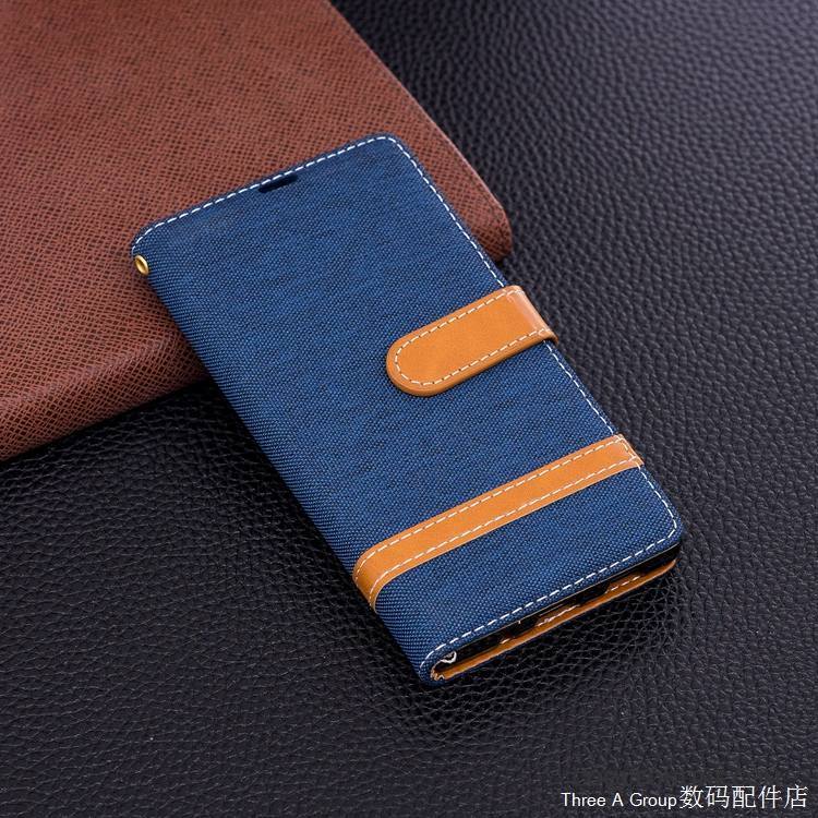 Sony Xperia Xa2 Coque Protection Support Étui En Cuir Tout Compris Incassable Violet En Denim